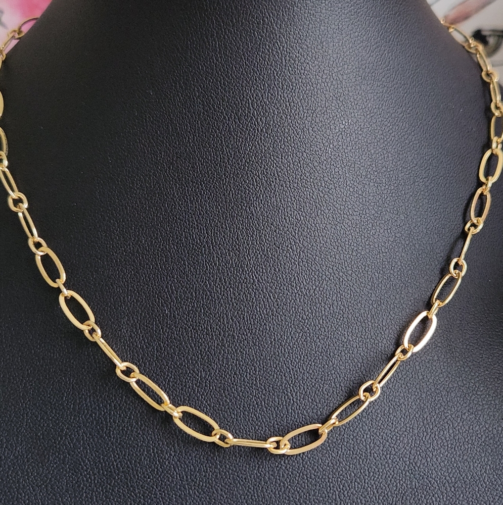 Givenchy Vintage Paperclip Chain Necklace Gold Plated - Picture 2 of 3